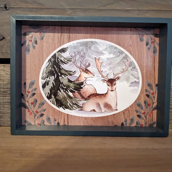 🚨 $5 w/Bundle Purchase 🔥 Set of 3 Deer in Snowy Woods Signs Decor NEW - Picture 3 of 8